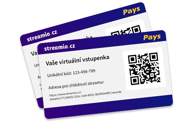 Streamio virtual tickets